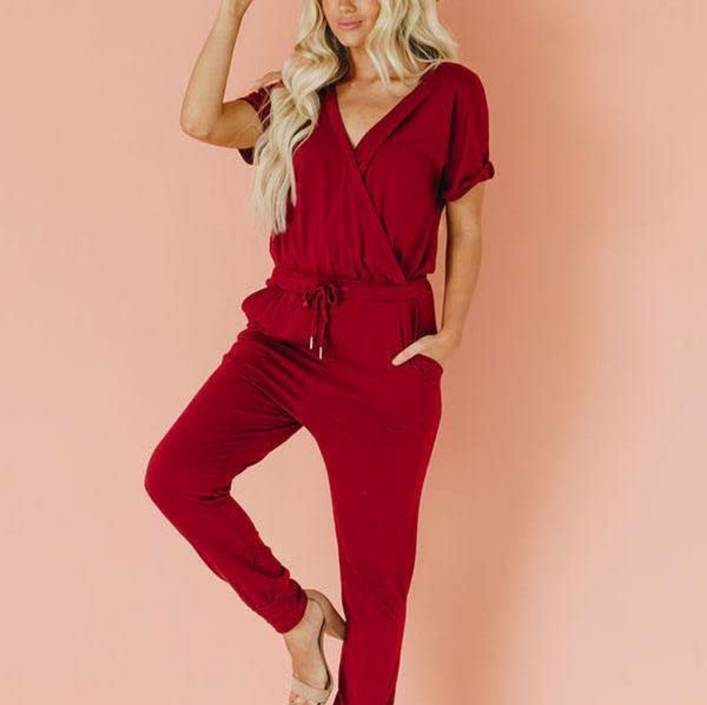 Burgundy soft Jumpsuit